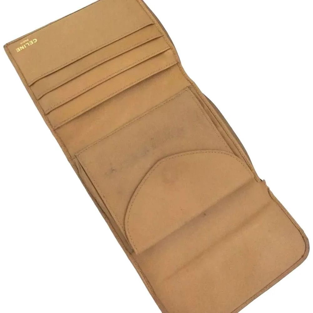 911118AF (C6) Celine Wallet Macadam Trifold Brown PVC
