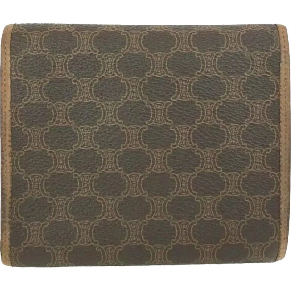 911118AF (C6) Celine Wallet Macadam Trifold Brown PVC