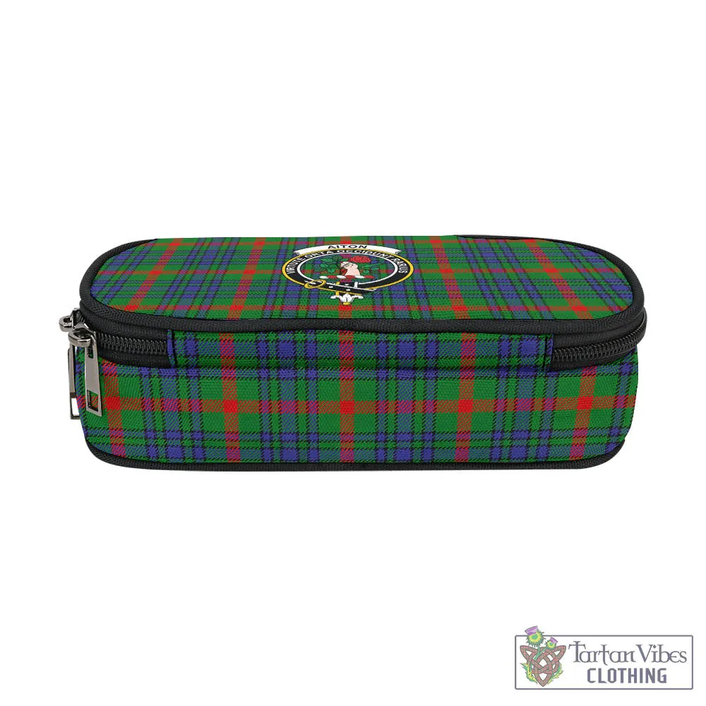 Aiton Tartan Pen and Pencil Case with Family Crest