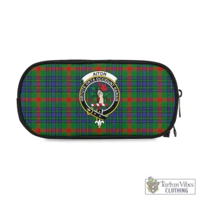 Aiton Tartan Pen and Pencil Case with Family Crest