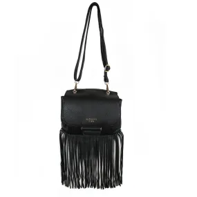 Alexander Black Stella Black Fringe Cross Body Bag