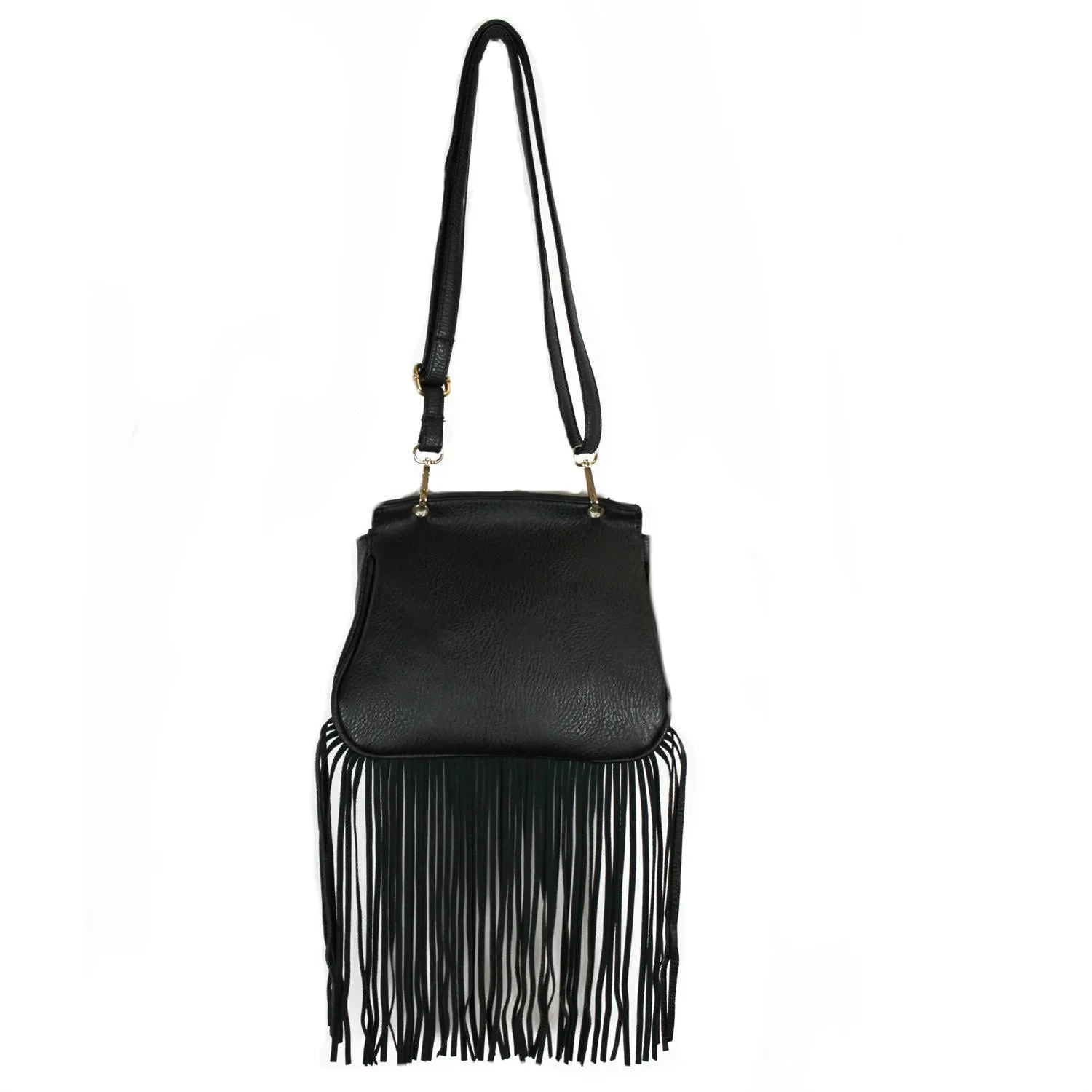 Alexander Black Stella Black Fringe Cross Body Bag