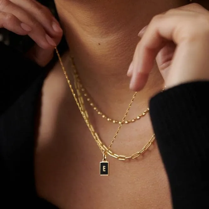 Alphabet Initial 18ct Gold Plated E Necklace BETE_GP