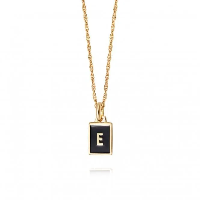 Alphabet Initial 18ct Gold Plated E Necklace BETE_GP