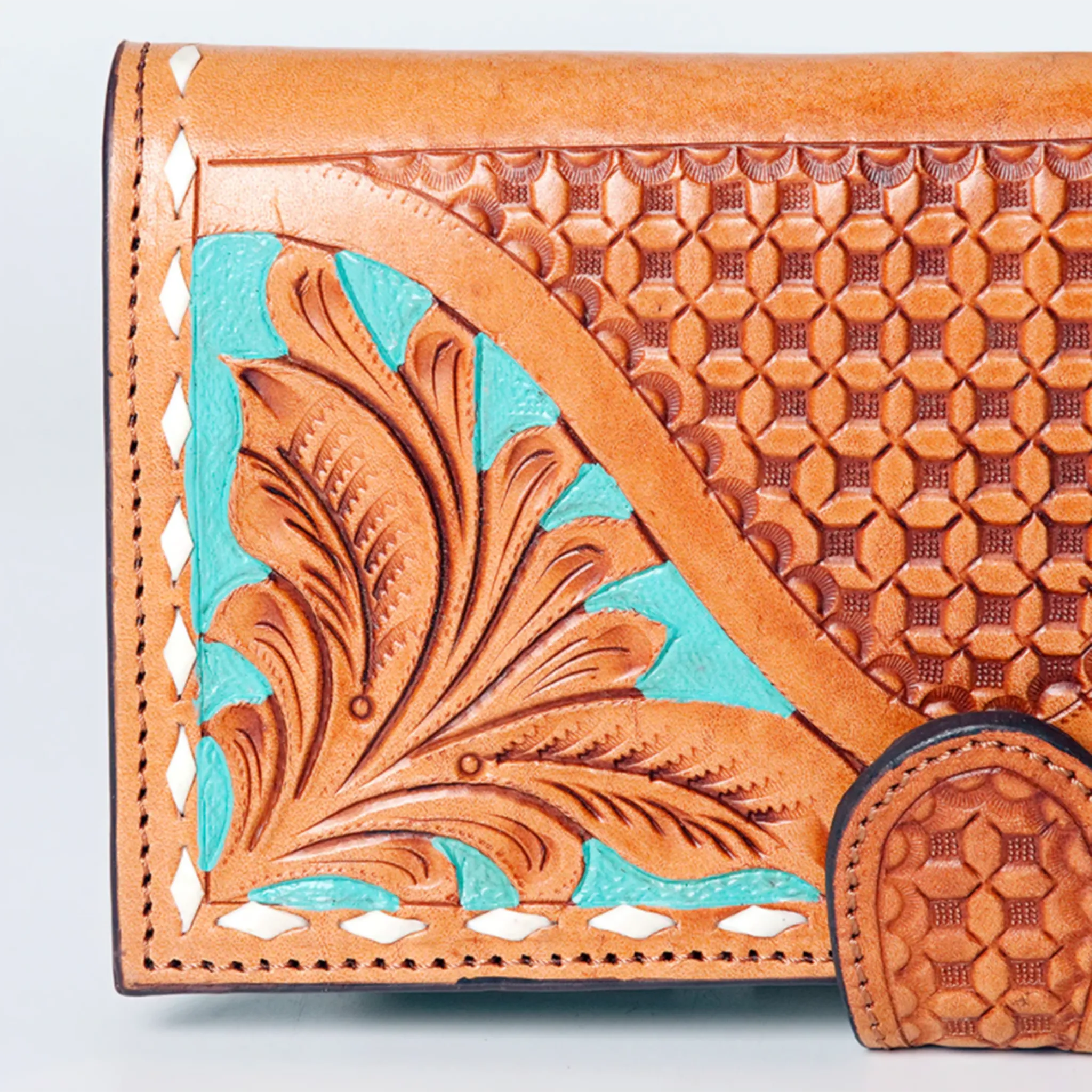 American Darling "Laniee" Natural Tooled Wallet