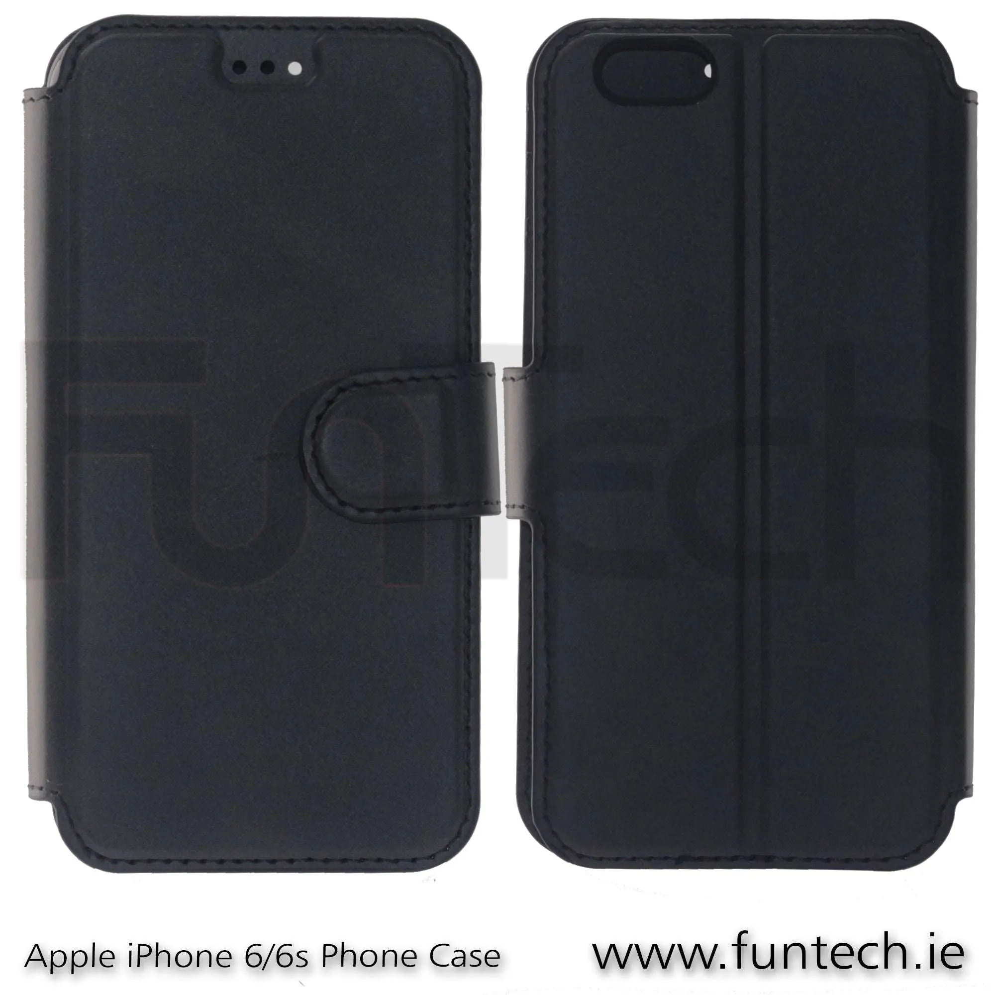 Apple, iPhone 6/6S, Leather Wallet Case, Color Black.