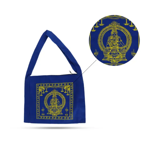 Ayyappa Side Bag - 14 x 14 Inch | Hand Bag/ Tote Bag/ Sling Bag/ Assorted Colour