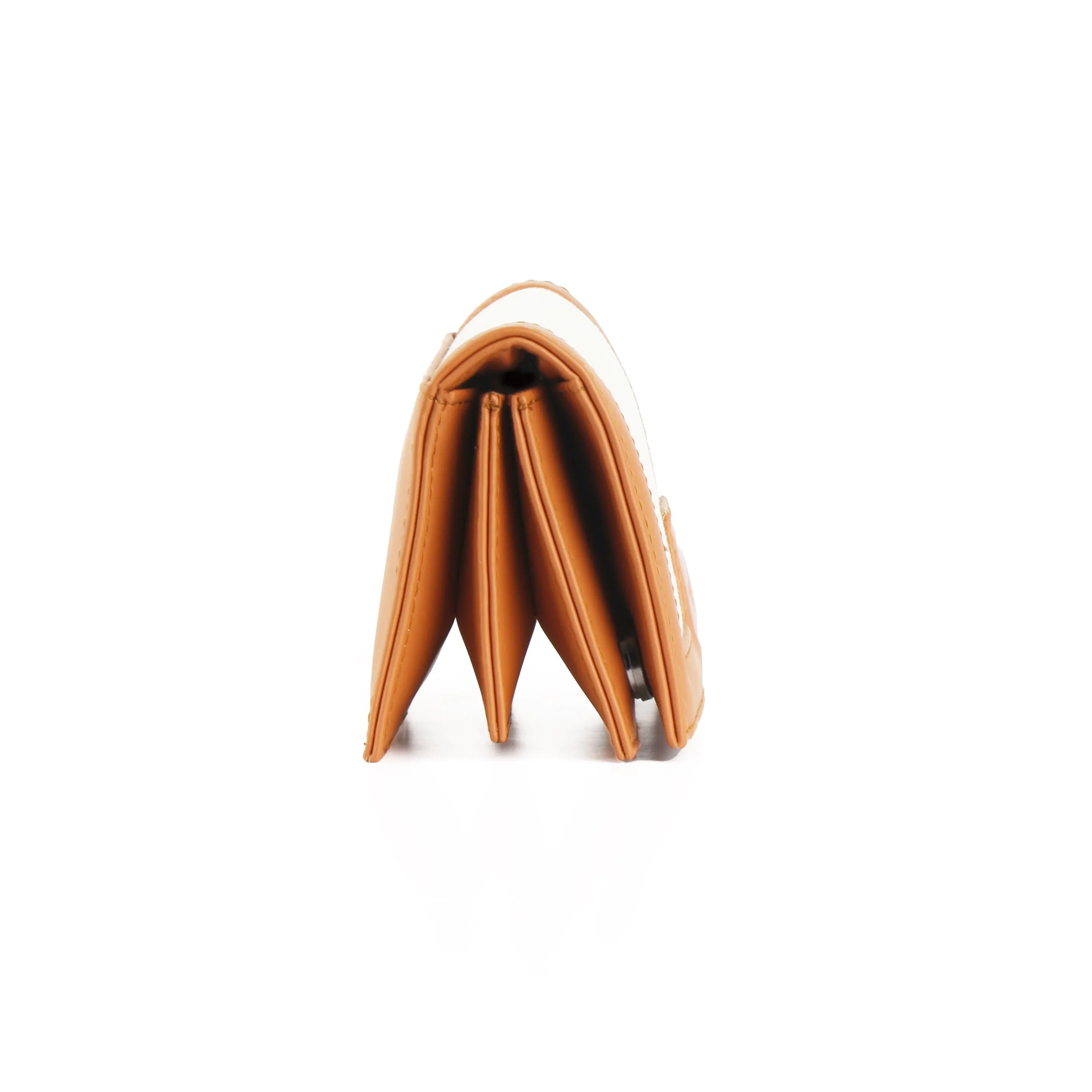 Beige Sleek Elegance Fold Wallet with Tribal Chevron Vibes