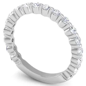 Ben Garelick Alara Shared Prong Half-Bezel Diamond Wedding Band