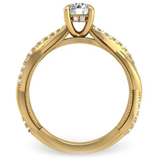 Ben Garelick Luna Twist Small Center Diamond Engagement Ring