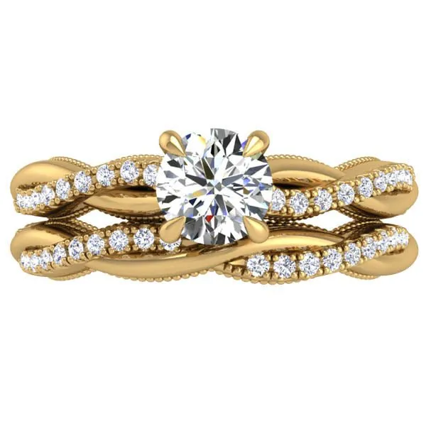 Ben Garelick Luna Twist Small Center Diamond Engagement Ring