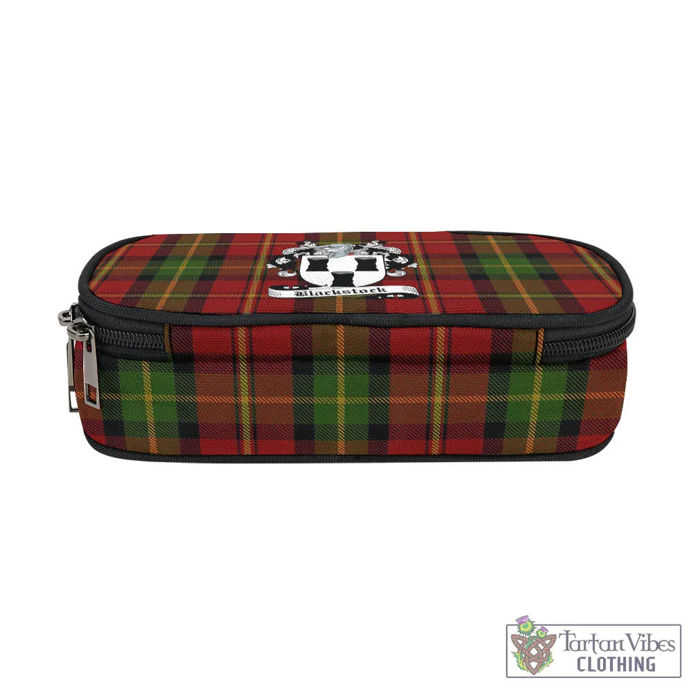 Blackstock Red Dress Tartan Pen and Pencil Case with Family Crest