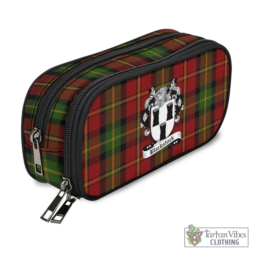 Blackstock Red Dress Tartan Pen and Pencil Case with Family Crest