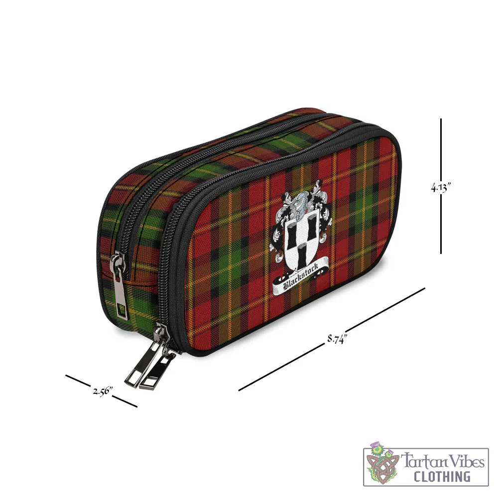 Blackstock Red Dress Tartan Pen and Pencil Case with Family Crest