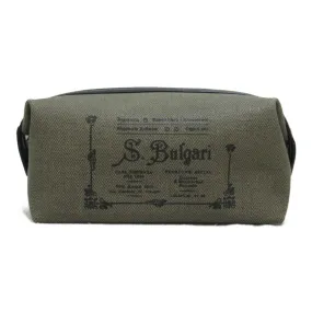 Bvlgari Canvas Cosmetic Pouch Canvas Vanity Bag