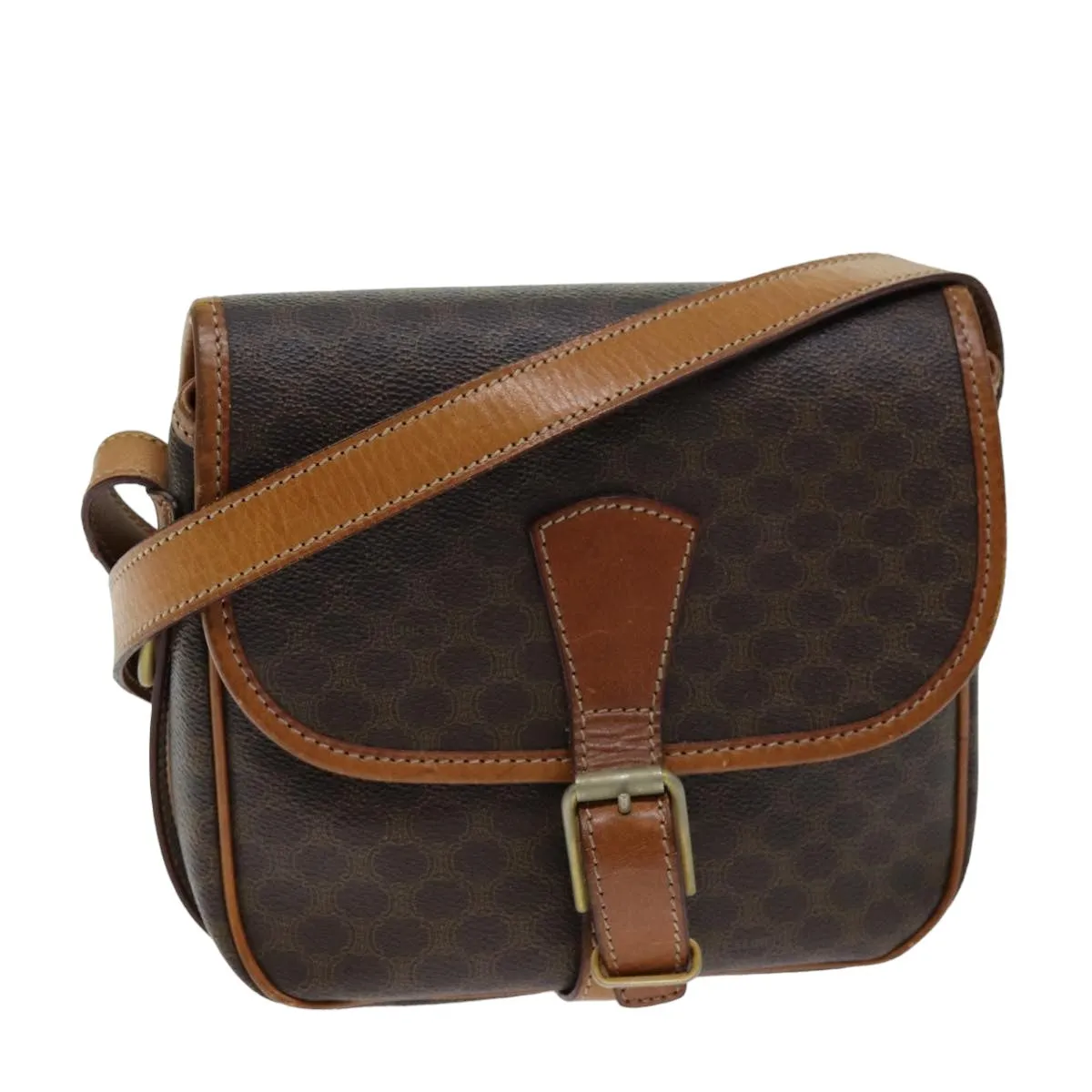 CELINE Macadam Canvas Shoulder Bag Macadam Canvas Auth ep4296