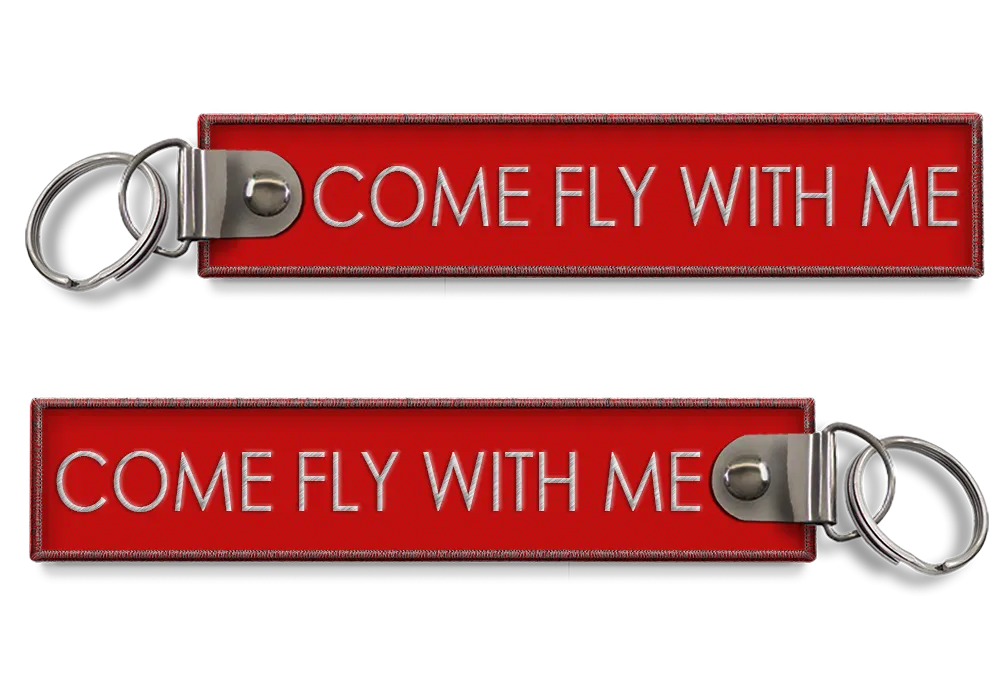 Come Fly With Me Embroidered Tag