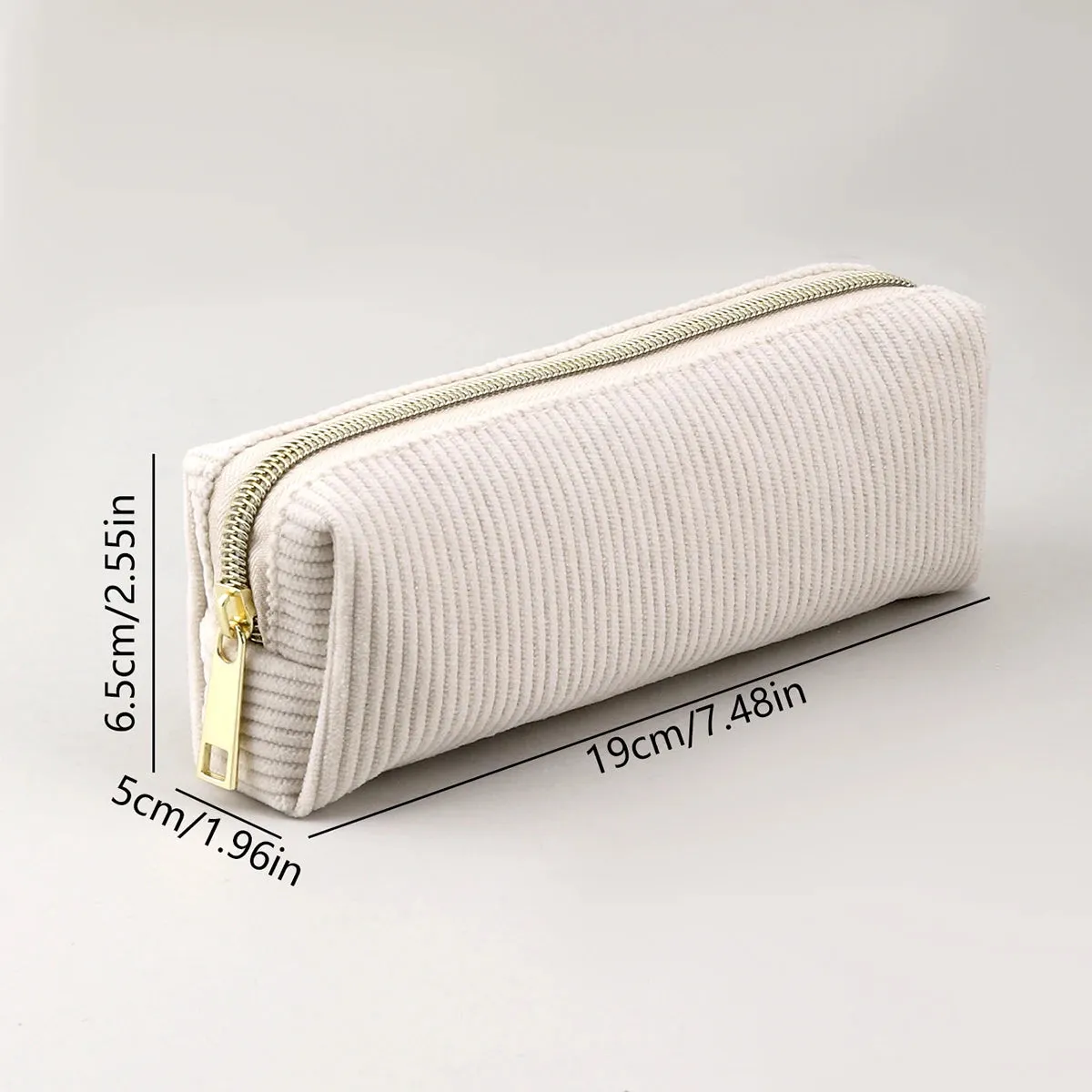 Corduroy Pencil Case Large Capacity Pencil Cases Stationery Solid Color Trousse Kawaii Kalemlik School Supplies Pencil Pouch