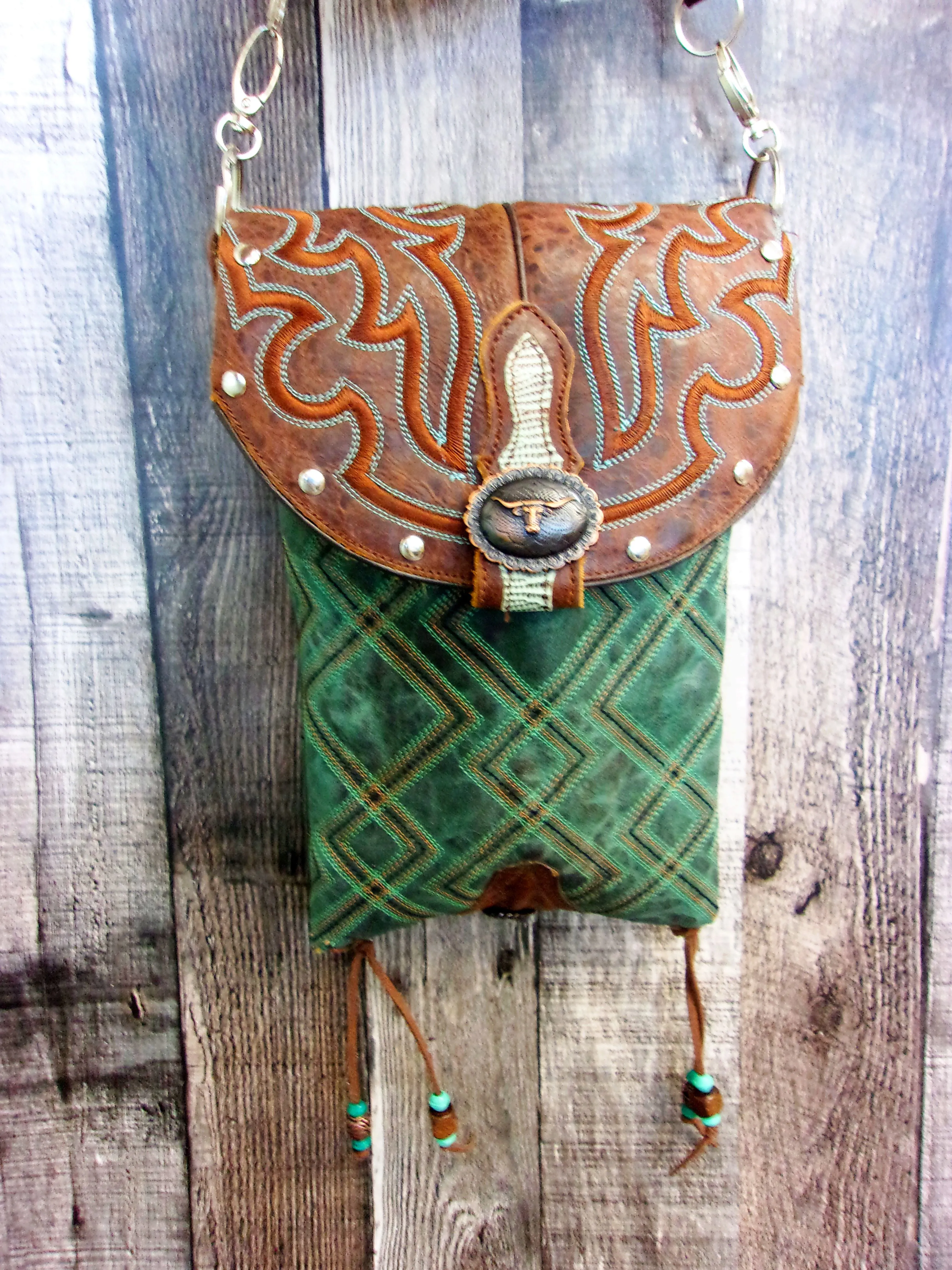 Cowboy Boot Crossbody Fringe Hipster Bag HP1050