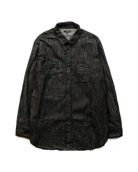 Engineered Garments Work Shirt Black Cotton Denim Shirting