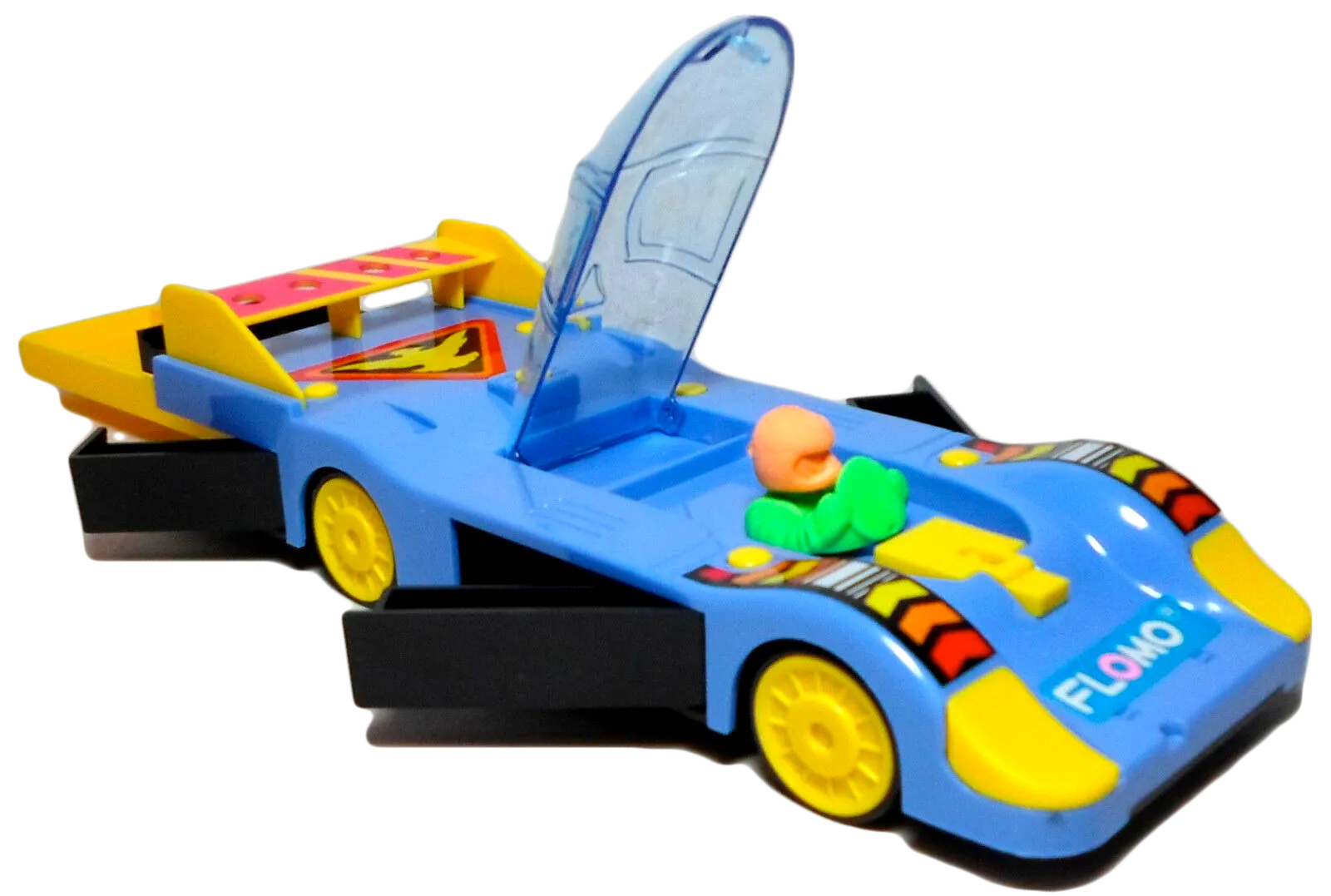 Flomo Retro Race Car Mechanical Pencil Case Vintage Blue Racing Stationary Box