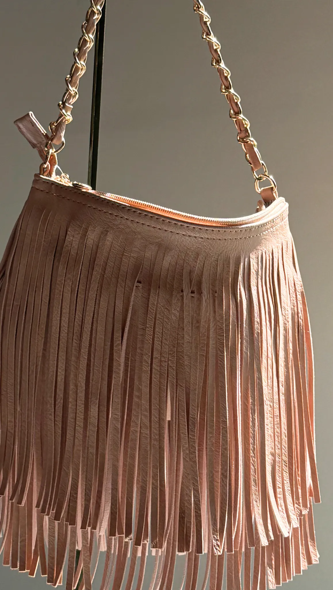 Fringe Crossbody - Pink