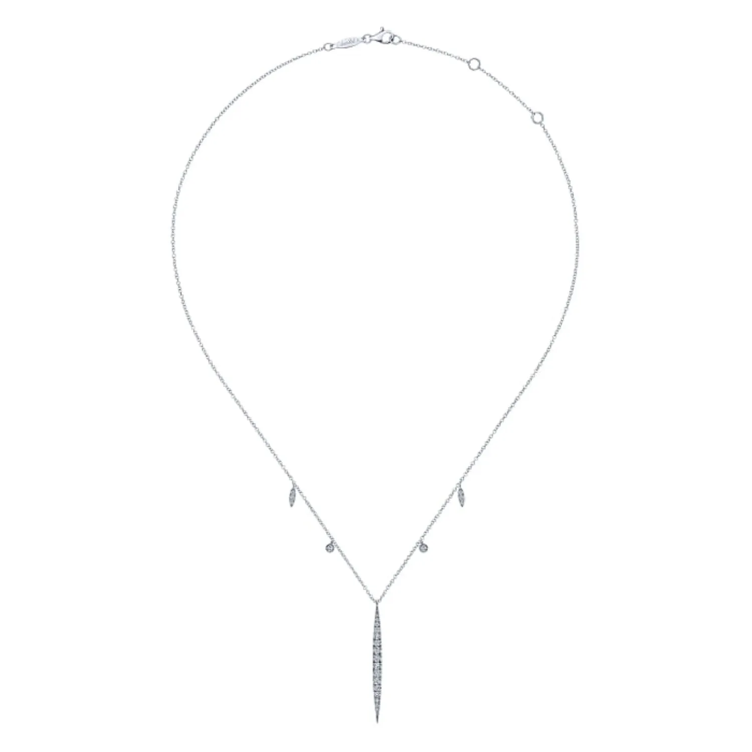 Gabriel & Co. Diamond Pave "Slice" Necklace