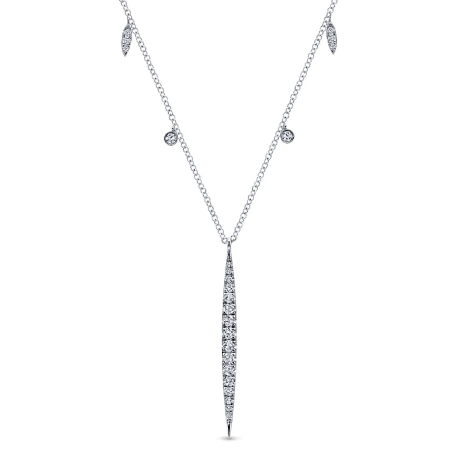 Gabriel & Co. Diamond Pave "Slice" Necklace