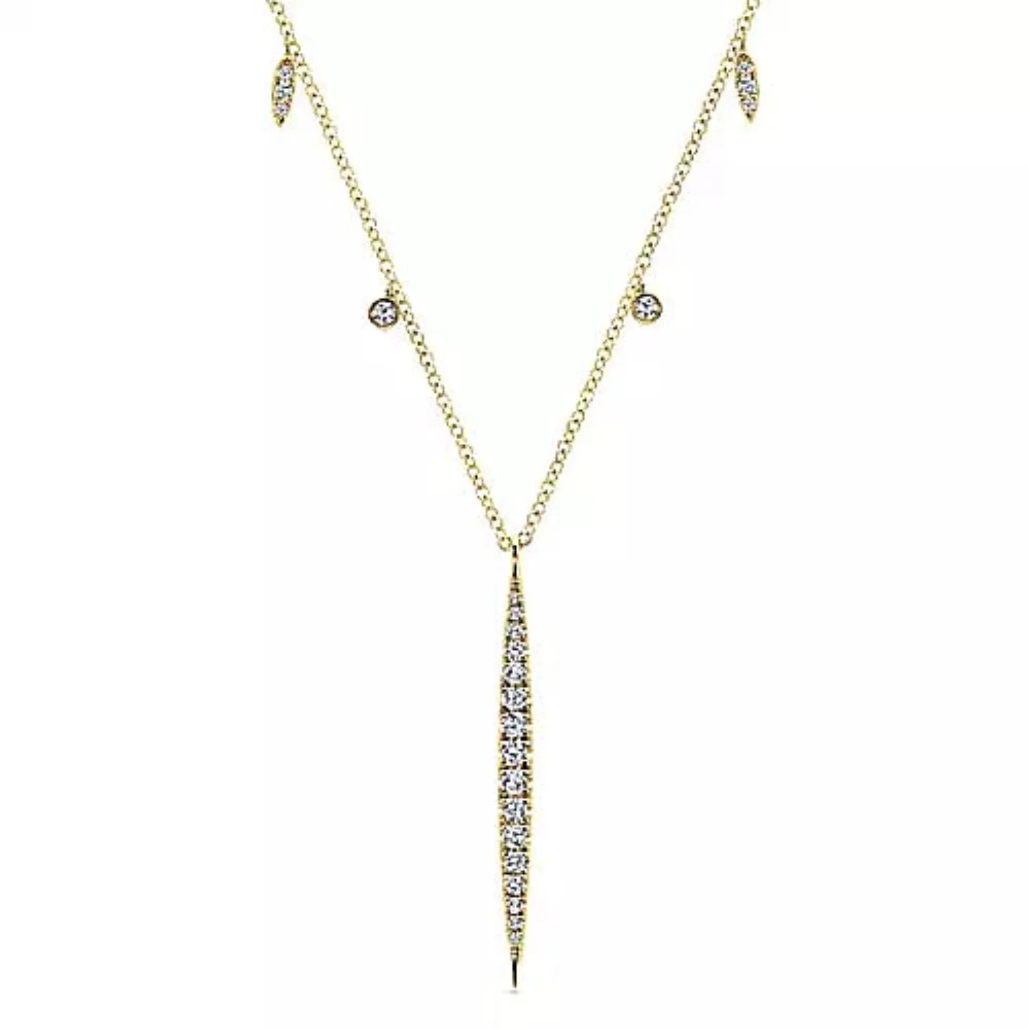 Gabriel & Co. Diamond Pave "Slice" Necklace