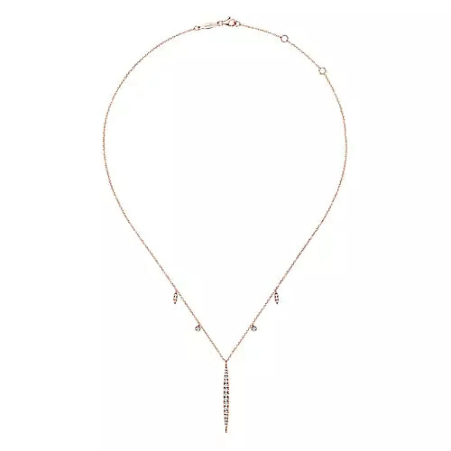 Gabriel & Co. Diamond Pave "Slice" Necklace