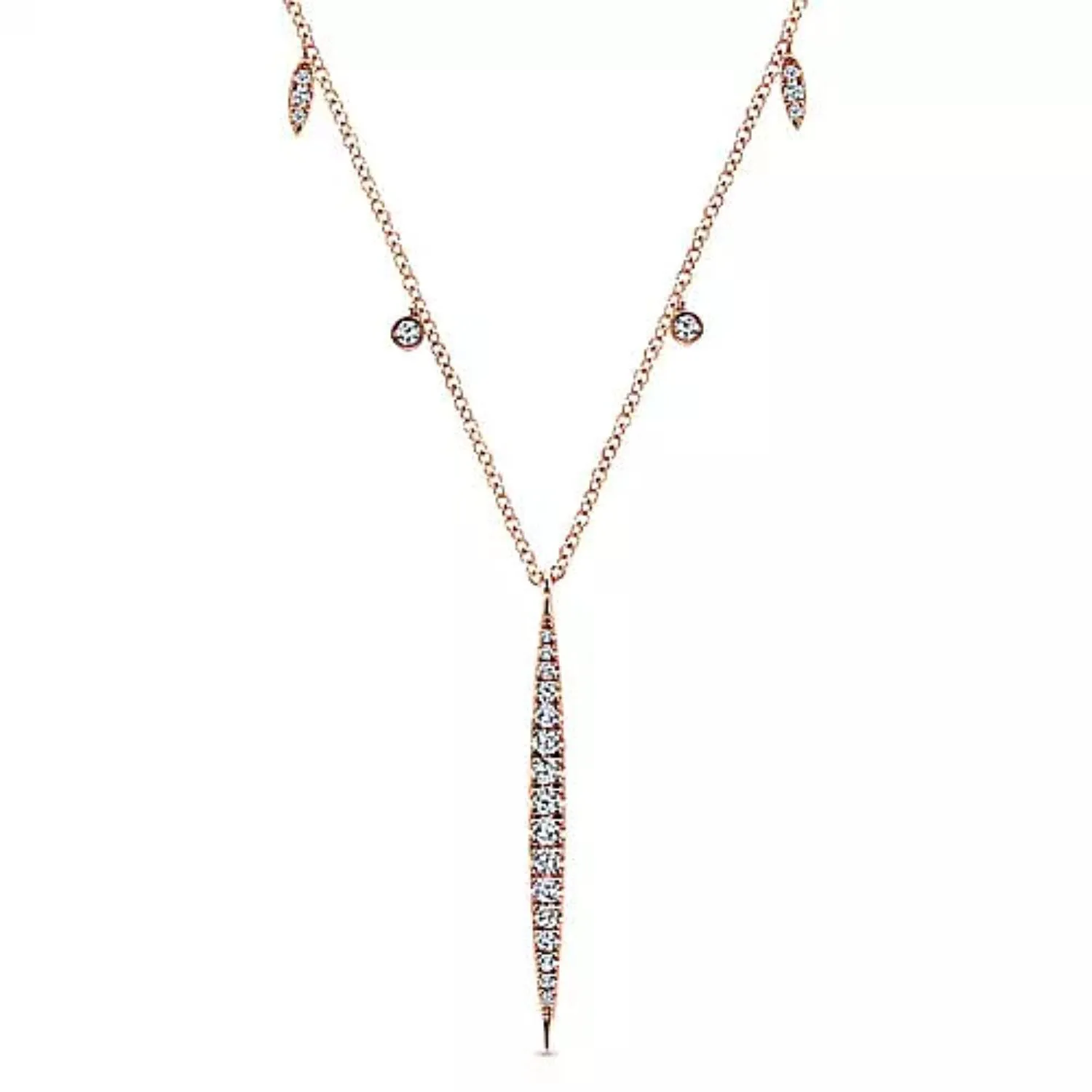 Gabriel & Co. Diamond Pave "Slice" Necklace