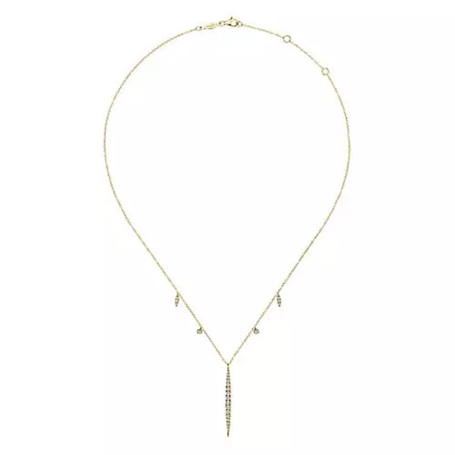 Gabriel & Co. Diamond Pave "Slice" Necklace