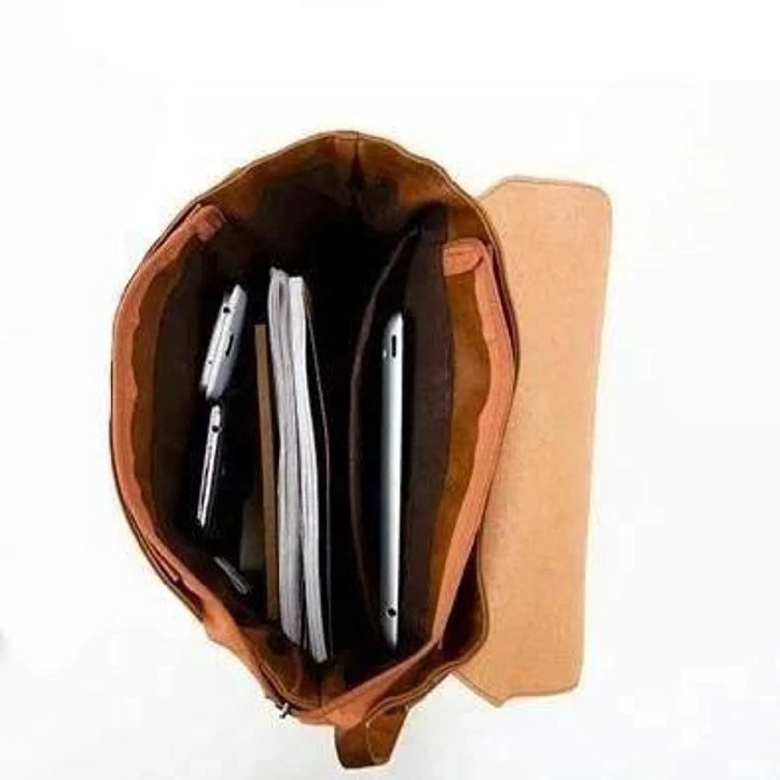 Genuine Leather Backpack Vintage Laptop Bookbag
