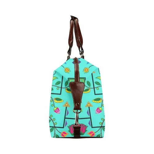 Geometric Floral Summer-Sky Classic Travel Bag