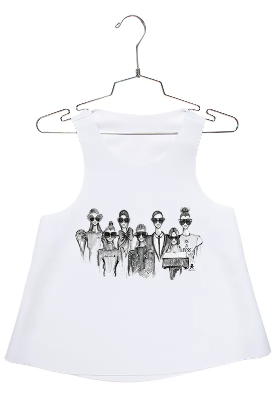 Glam Squad B&W Racerback