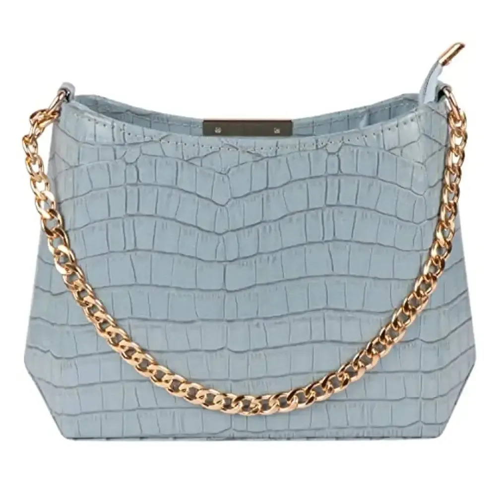 GM CREATIONS Leatherette Formal Casual Beauty Fashion Latest Stylish Shoulder Cross-body Side Sling (Sky-Blue)
