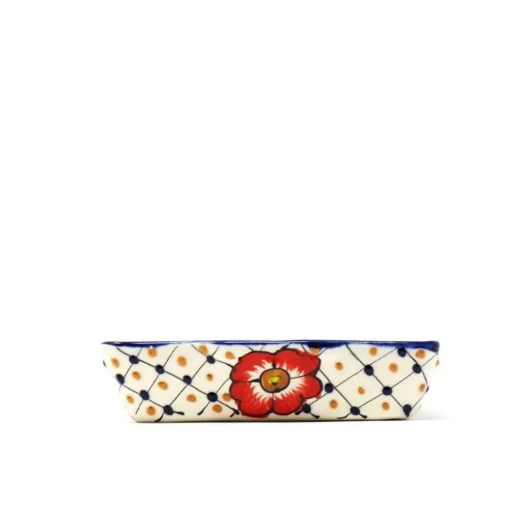Handmade Pottery 9-inch Divided Serving Platter
