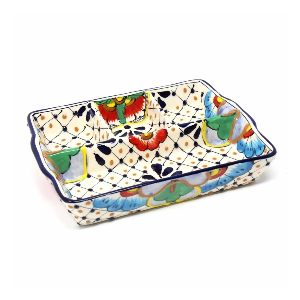 Handmade Pottery 9-inch Divided Serving Platter