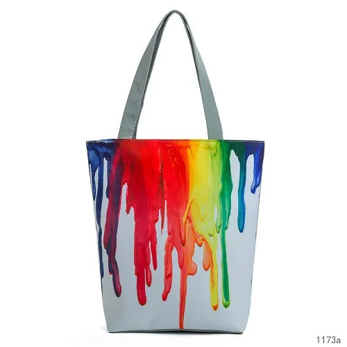 Harajuku Style Colorful Painting Shoulder Bag
