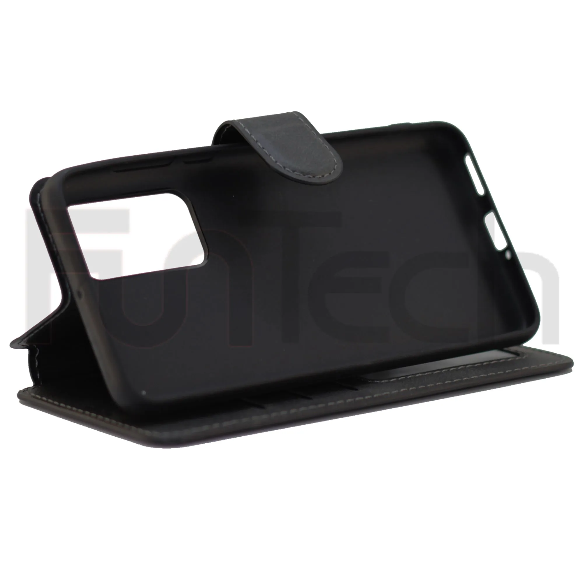 Huawei P40, Leather Wallet Case, Color Black,