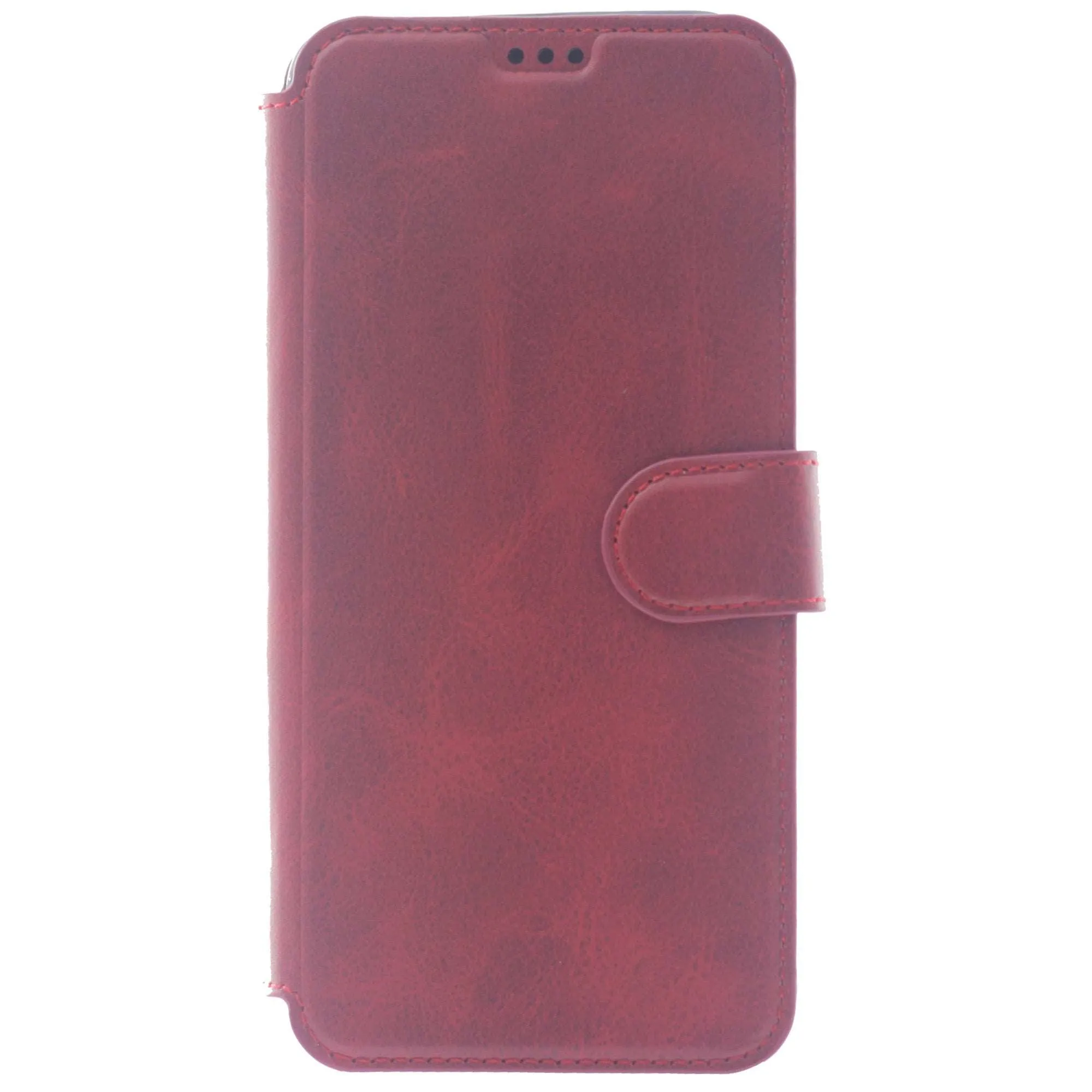 iPhone 13 Mini Case, Leather Wallet Case, Color Red.