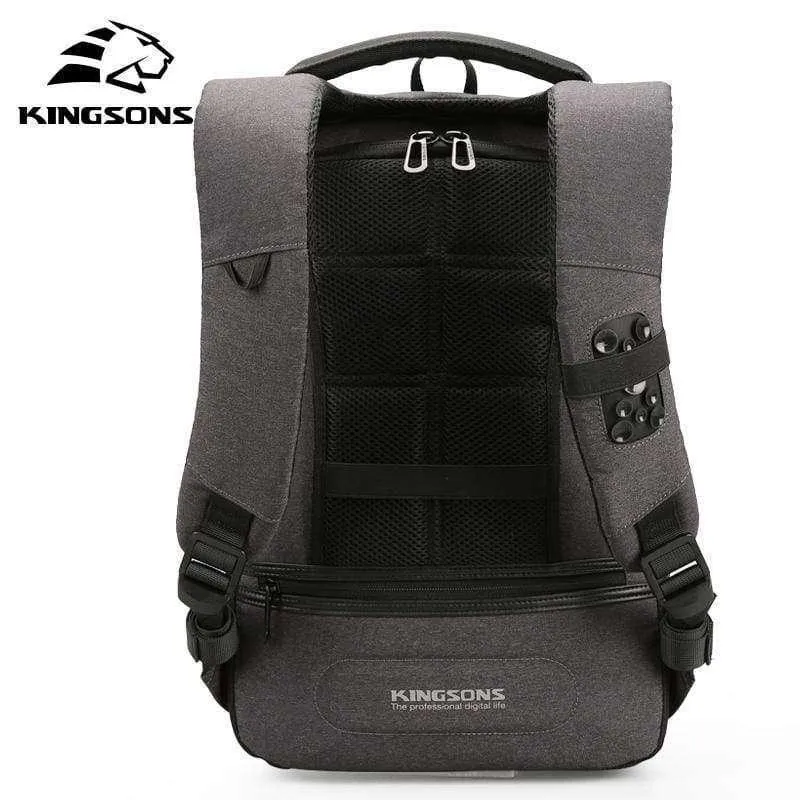 Kingsons USB Charge Anti Theft Backpack 15.6'' Laptop Waterproof