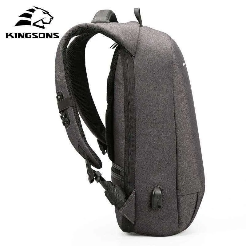 Kingsons USB Charge Anti Theft Backpack 15.6'' Laptop Waterproof