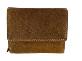 Leather Wallet with Flap Snap Closure