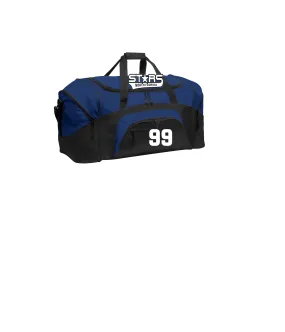 NORTH FLORIDA STARS TRAVEL DUFFEL BAG 2 COLOR LOGO ,1 COLOR NUMBER