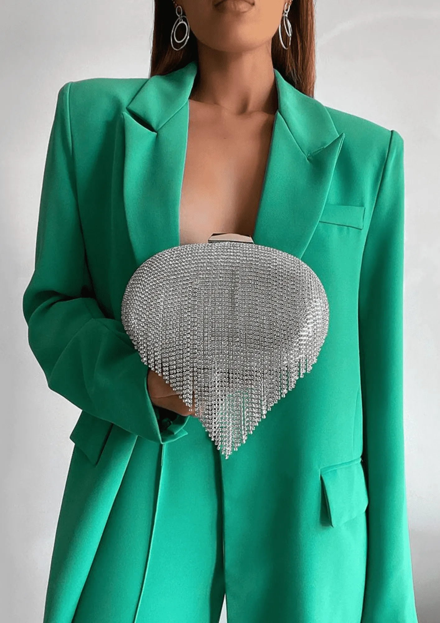 OLGA BERG - Bria Crystal fringed Bag