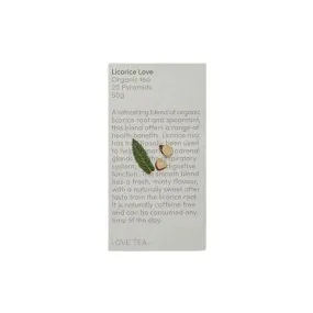 Organic Licorice Love Pyramid Tea Bags 50g Love Tea
