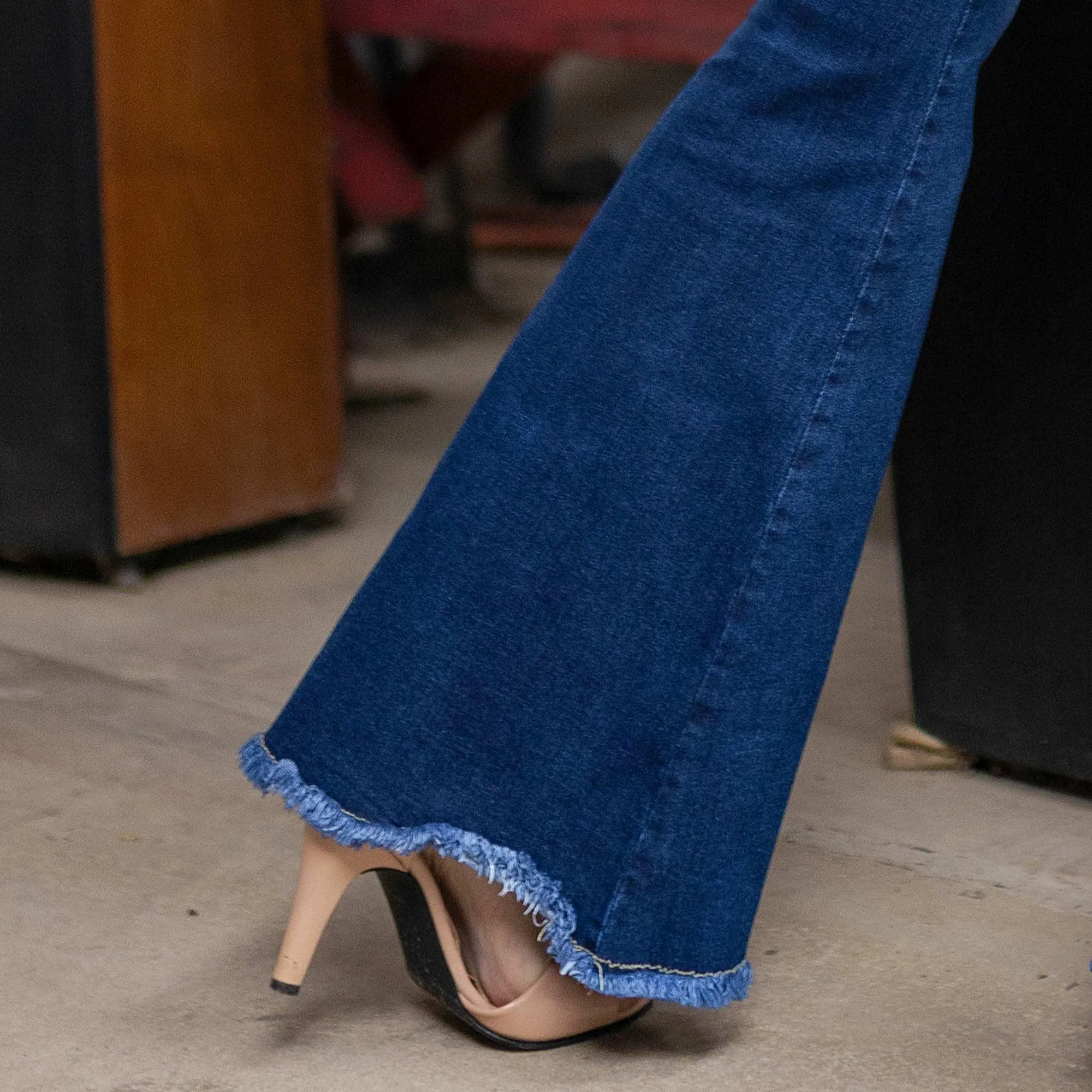 Pantalón Campana Azul Oscuro