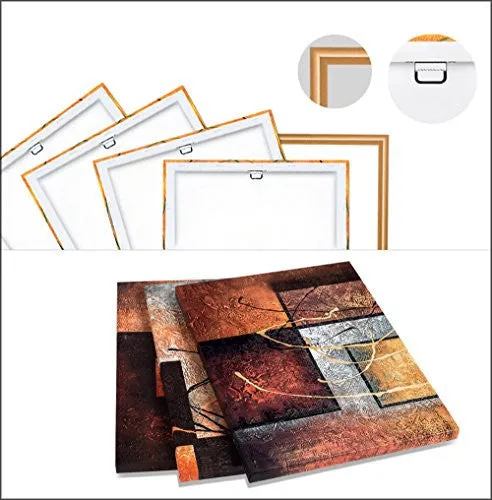 PHOENIX DECOR-ABSTRACT CANVAS WALL ART PAINTINGS ON CANVAS FOR WALL DECORATION MODERN PAINTING WALL DECOR STRETCHED AND FRAMED READY TO HANG 3 PIECE CANVAS ART