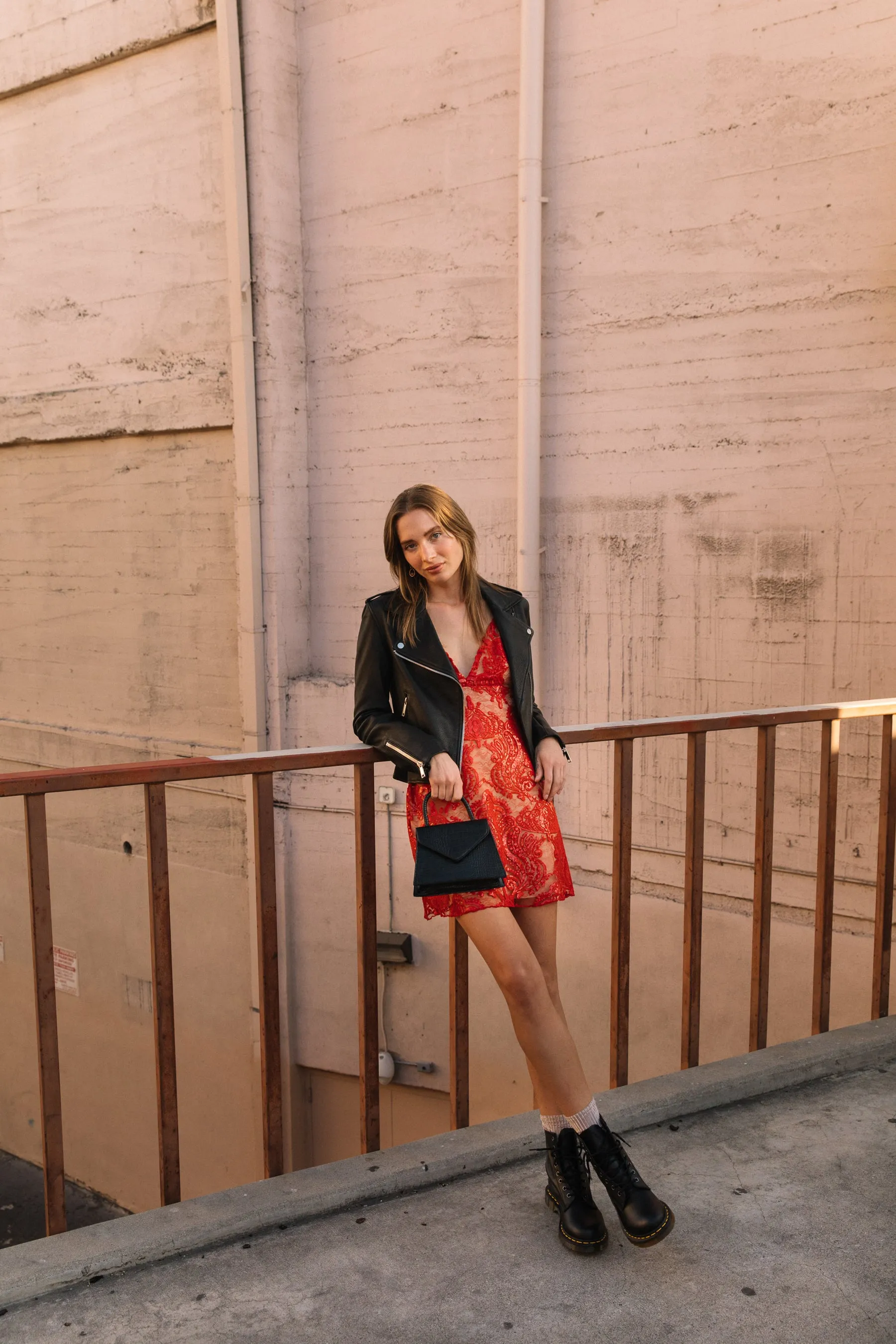 Red Night Shimmers Mini Dress